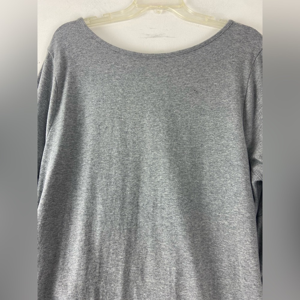 Belle Sky Gray Jersey Long Sleeve Maternity Dress Sz 1X (sku 191) - Picture 11 of 13